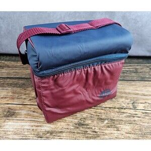 Igloo Lunchbox Cooler Bag Handle Strap Shoulder strap Pockets Maroon Blue EUC
